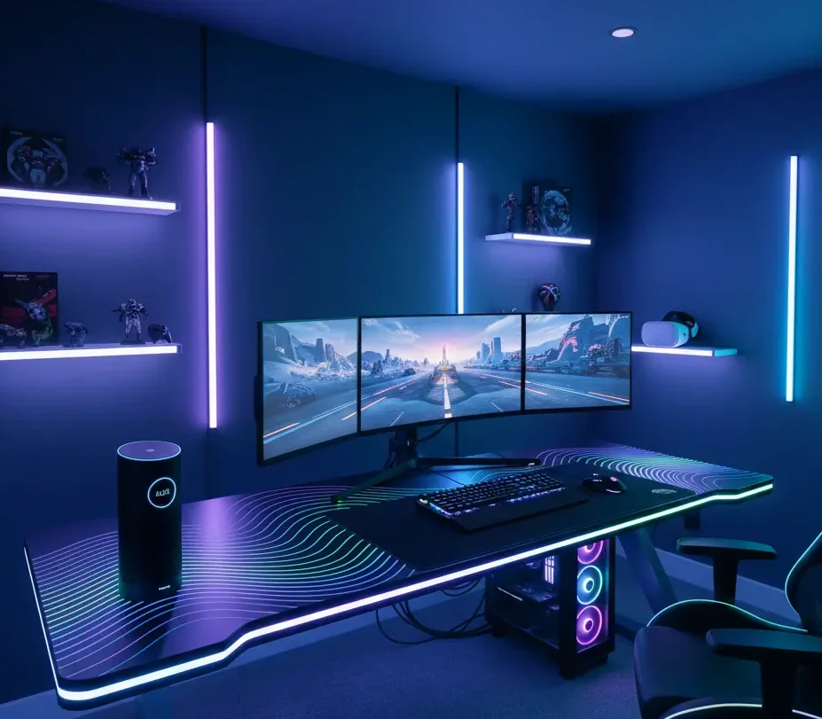 Aelvandorexis competitive gaming station close-up